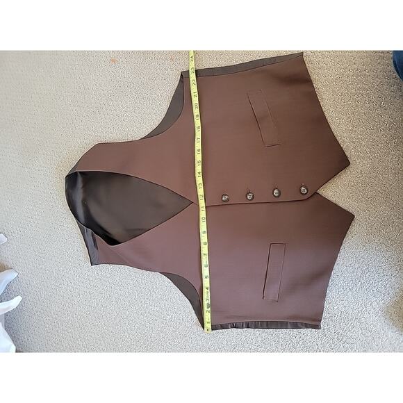 Vintage 1970's Double Knit Polyester 3 Piece Suit Brown - Picture 12 of 15